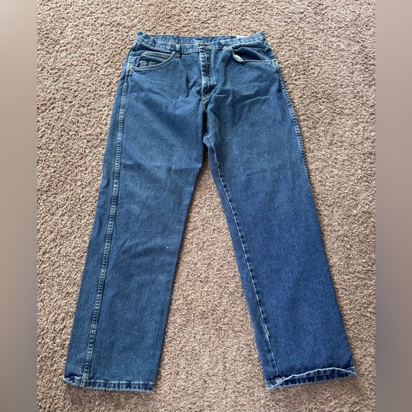 Wrangler Other - Wrangler Mens Jeans Size 36x32 Rugged Wear Straight Blue 100% Cotton
